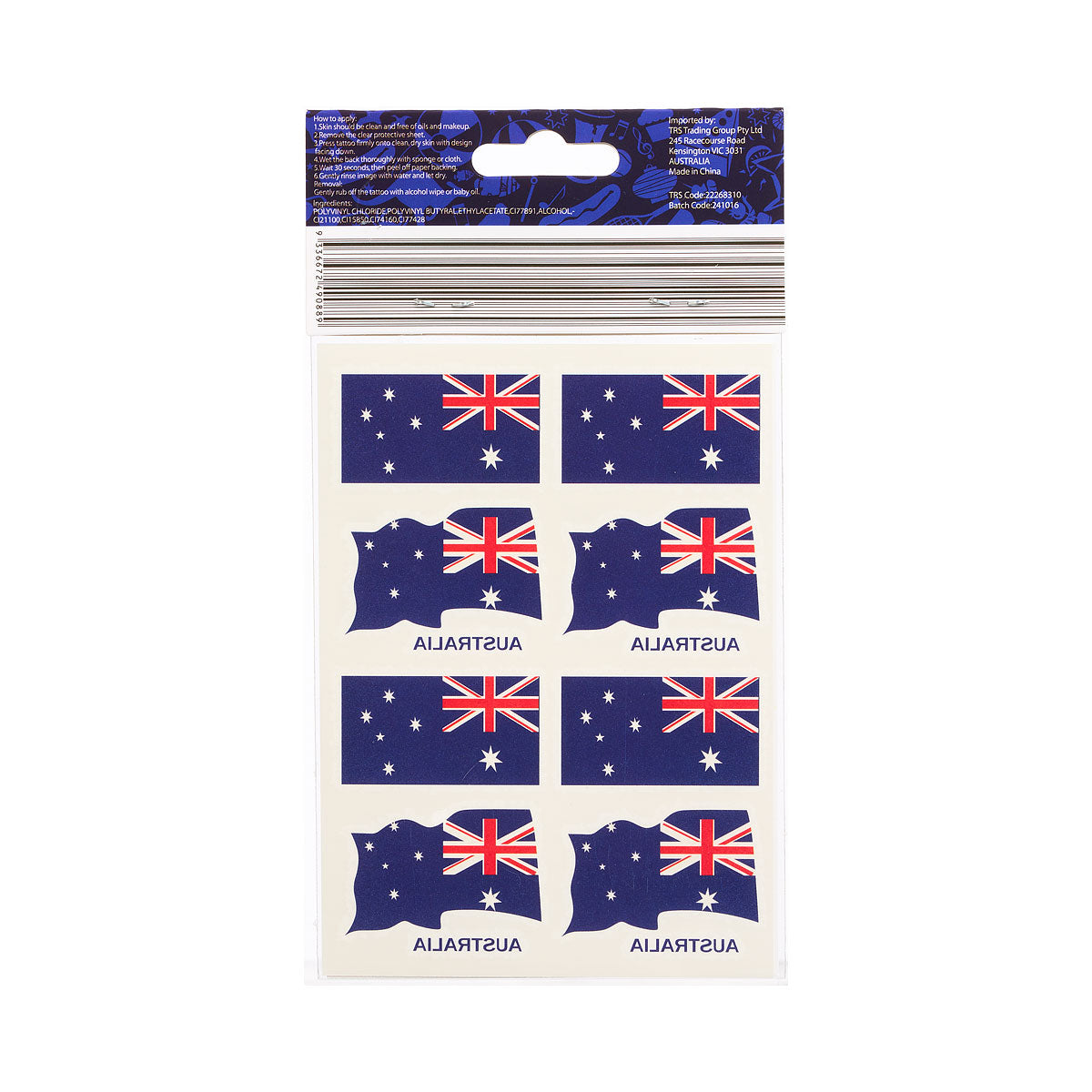 Aussie Flag Tattoo 16pk