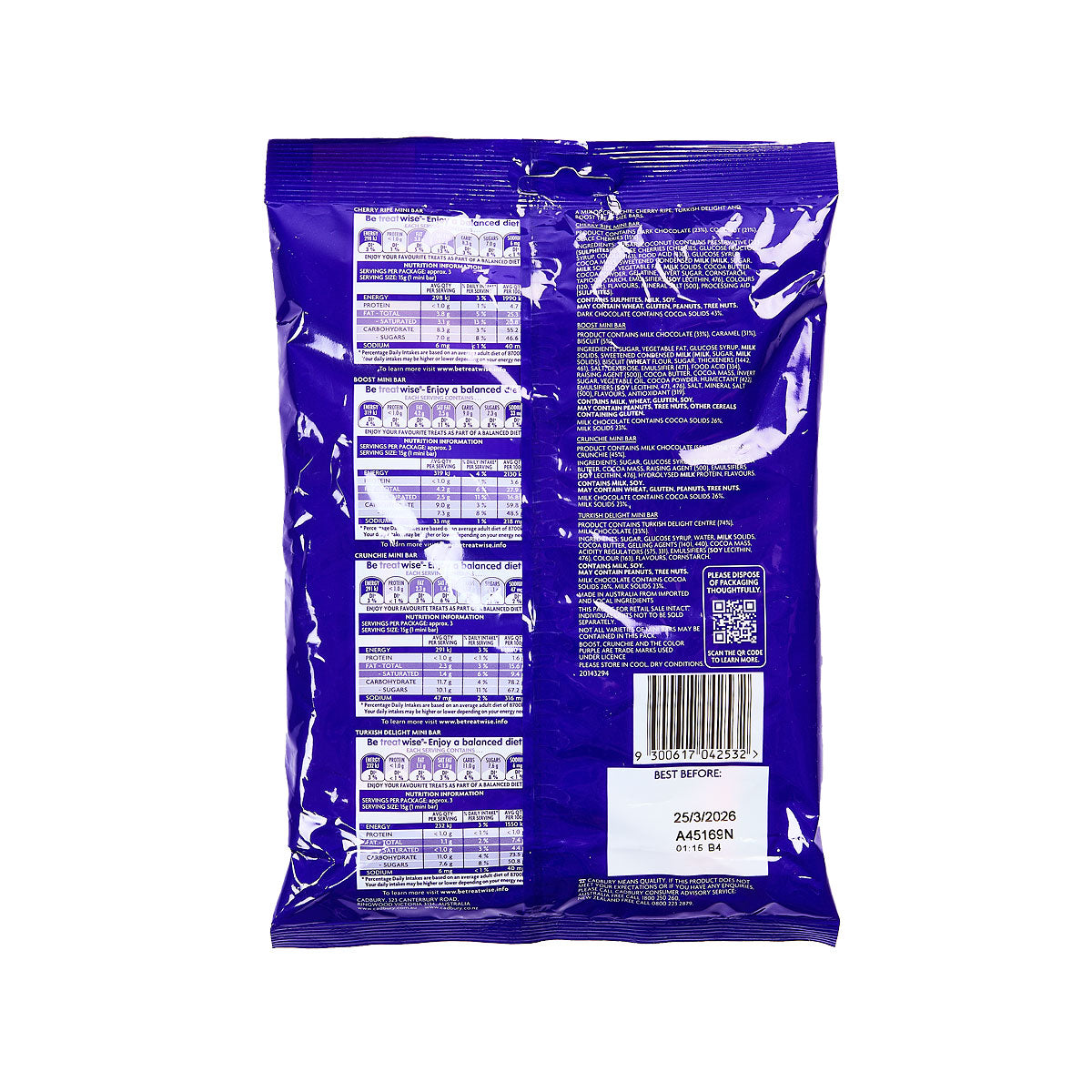 Cadbury Special Treat Chocolate Sharepack 180g 12pk