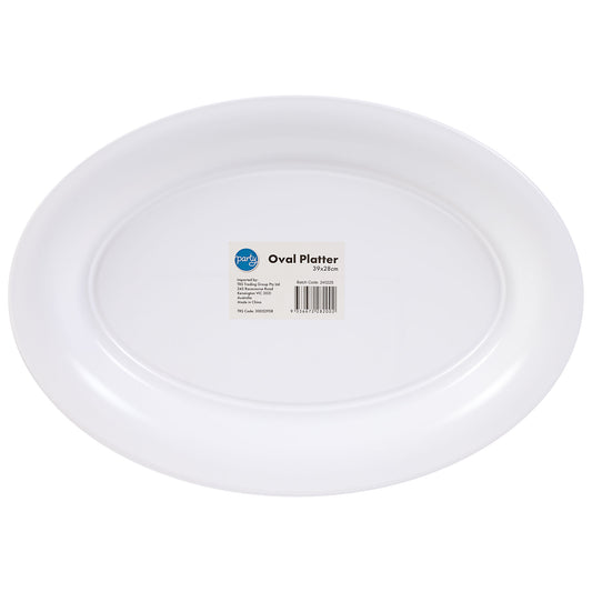 Oval Platter White 39x28cm