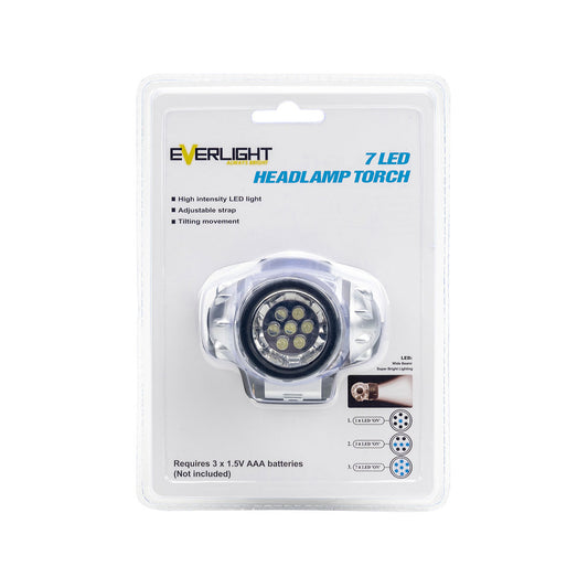 7 LED Headlamp Torch 7x8x6cm