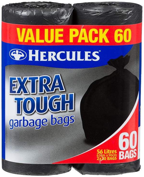 Hercules Extra Tough Bags 56L 60pk