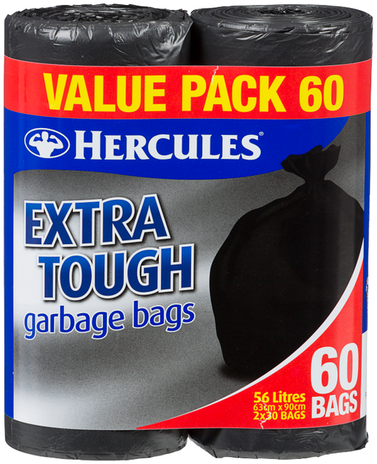 Hercules Extra Tough Bags 56L 60pk