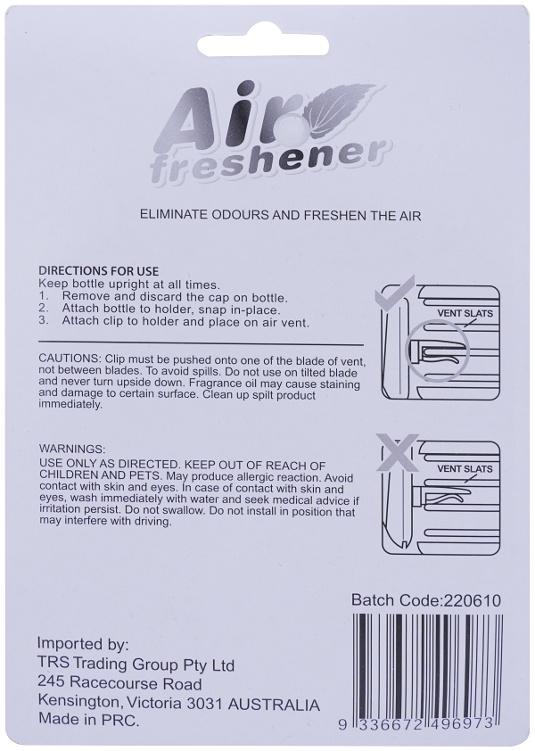 Blackspur Car Clip Air Freshener 10mL 3pk Assorted Fragrances