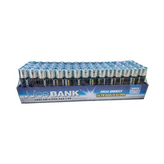 JB Alkaline AAA Batteries 60pk