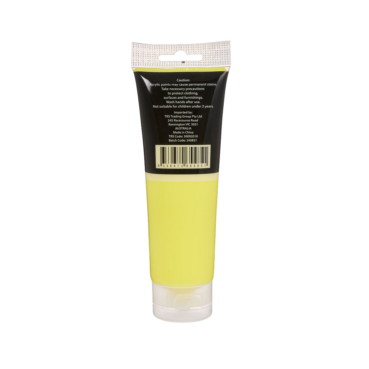 Acrylic Colour Paint Tube Yellow 125mL