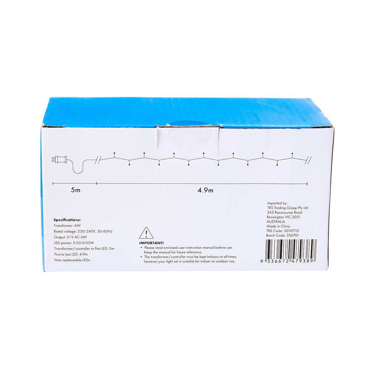 Christmas Low-Voltage Fairy Lights Warm White 100 LED