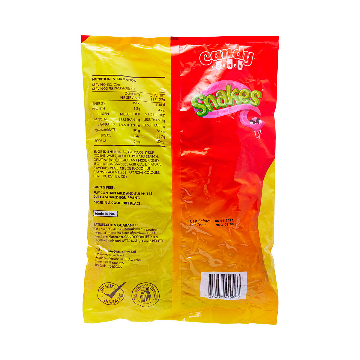 Candy Corner Snakes Lollies 1kg
