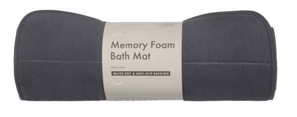 Bathmat Memory Foam Charcoal 50x70cm