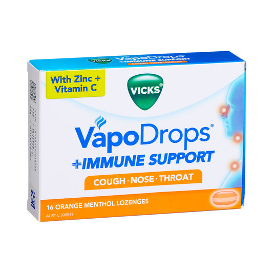 Vicks Vapodrops Orange Menthol Lozenges 16pk