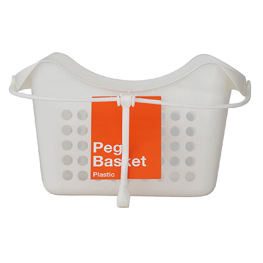 White Plastic Peg Basket