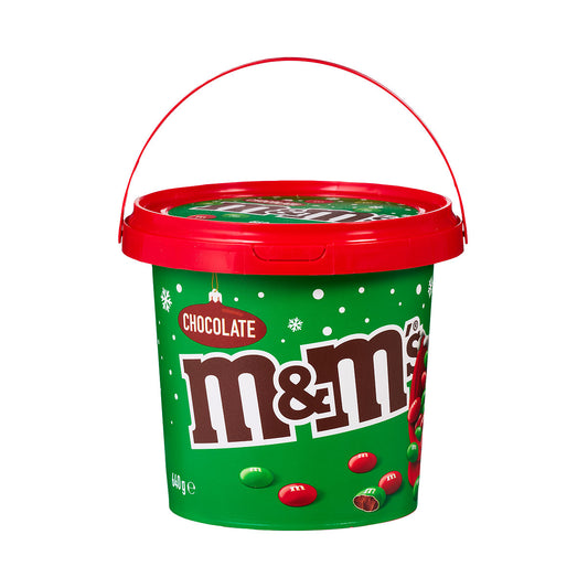 M&M's Red & Green Bucket 640g