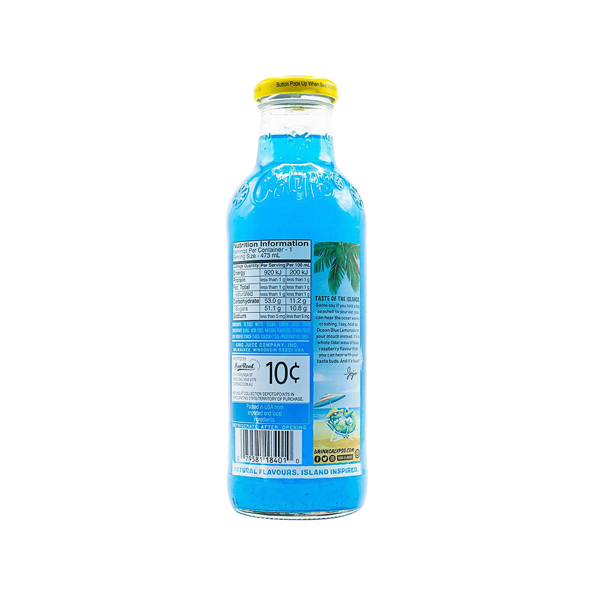Calypso Ocean Blue Lemonade 473mL