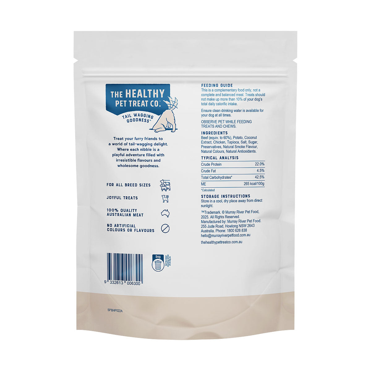 The Healthy Pet Treat Co Beef Straps Value Pack 500g