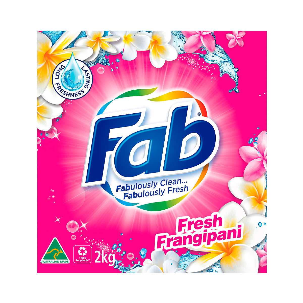 Fab Laundry Powder Fresh Frangipani 2kg