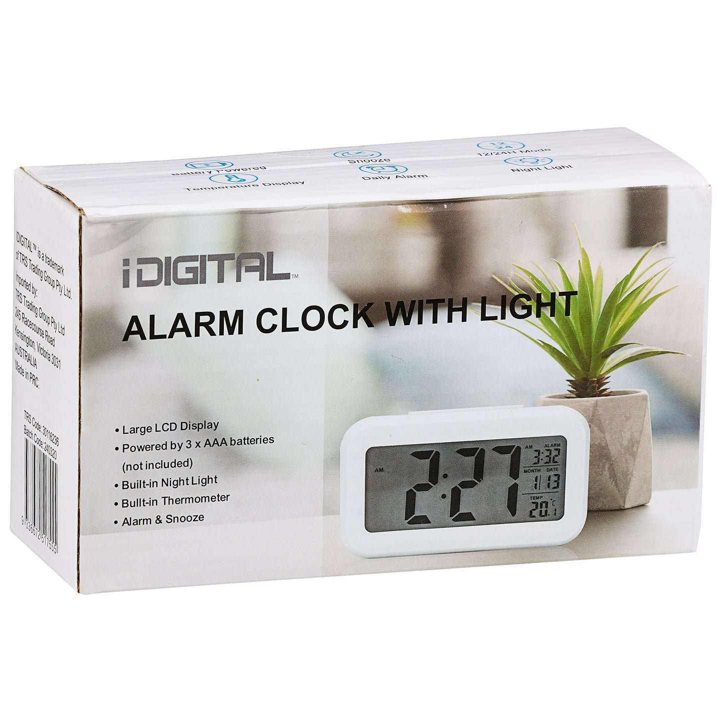 Digital Alarm Clock with Light