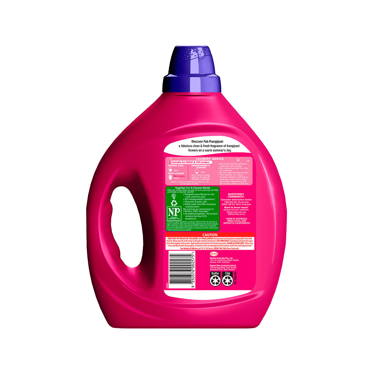 Fab Laundry Liquid Fresh Frangipani 4L
