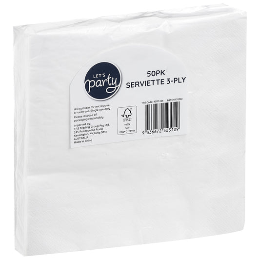 Dinner Napkin 3ply 50pk