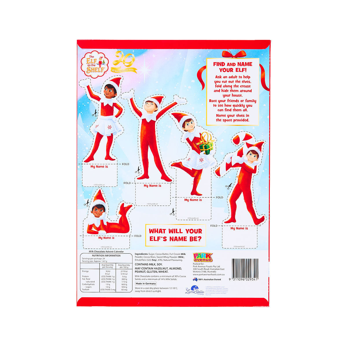 Licensed Milk Chocolate Advent Calendar 40g