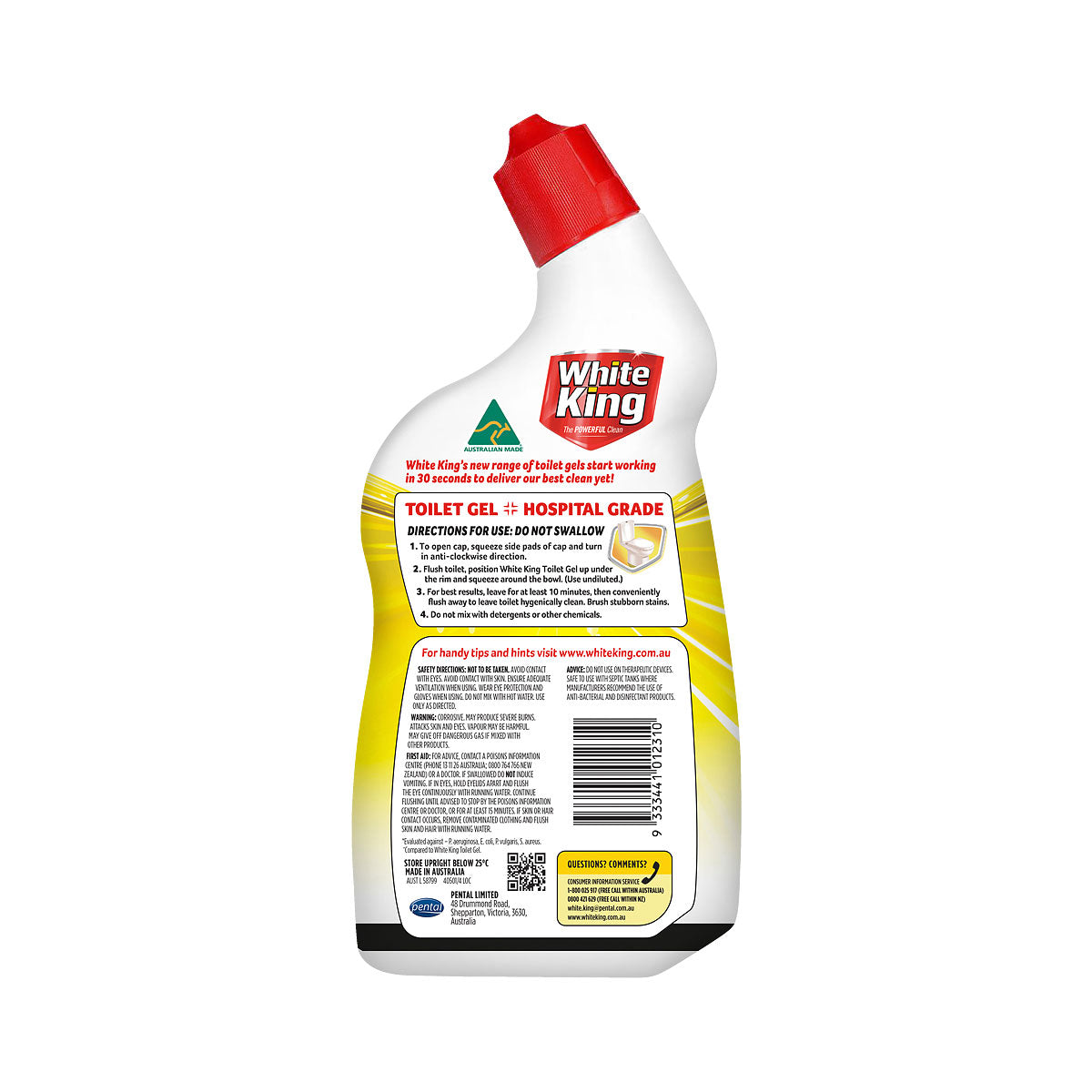 White King Toilet Gel Lemon 700mL