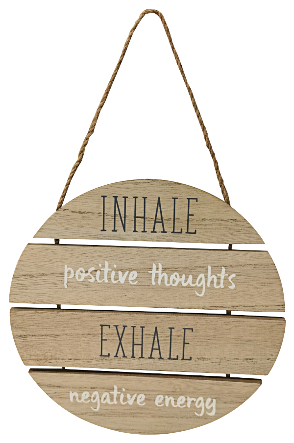 Inhale Exhale Hanging Plaque
