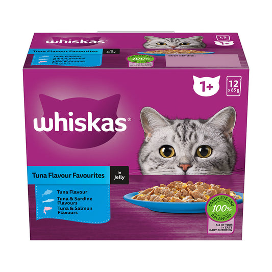 Whiskas Favourites Cat Adult Tuna in Jelly 85g 12pk