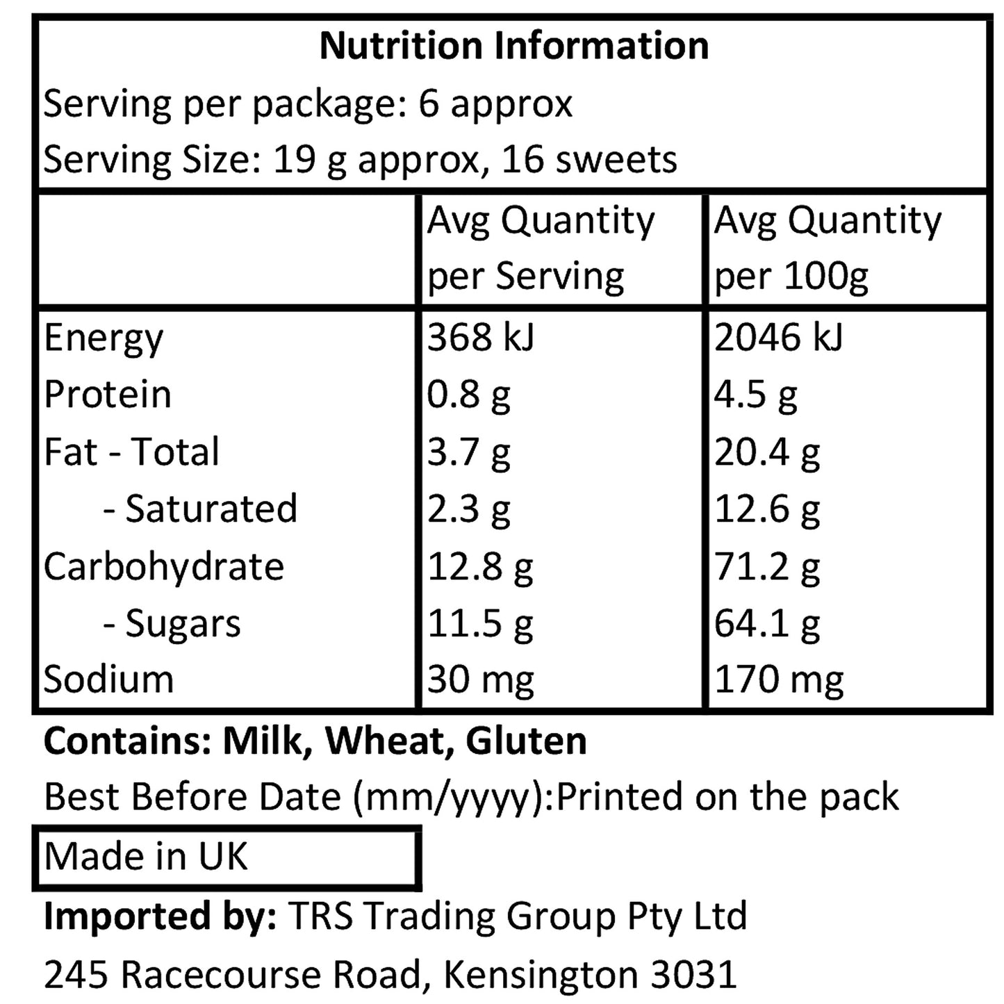 Smarties White Giant Tube 120g