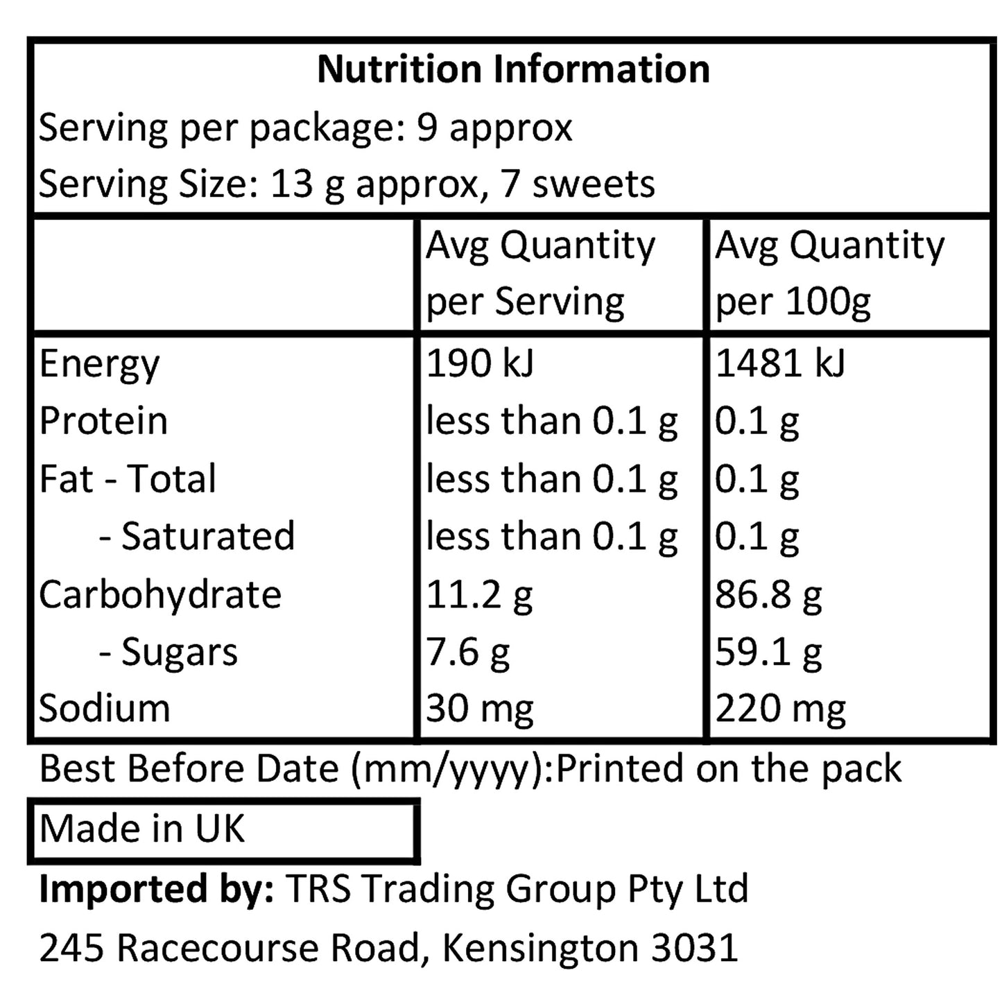 Rowntrees Jellytots Giant Tube 115g