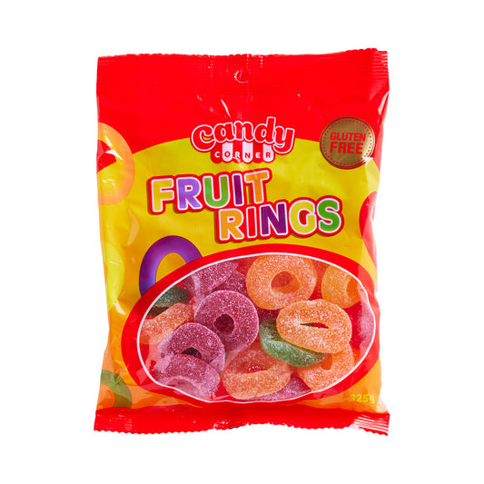 Candy Corner Fruit Rings Lollies 325g