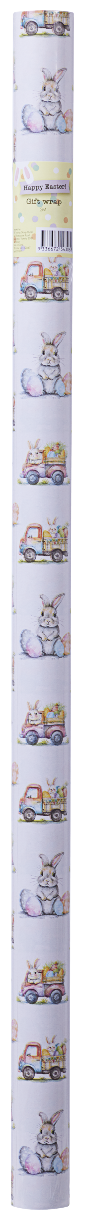 Easter Gift Wrap 2m Assorted