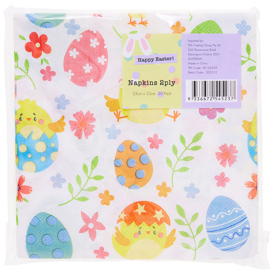 Easter Napkins 20pk Assorted