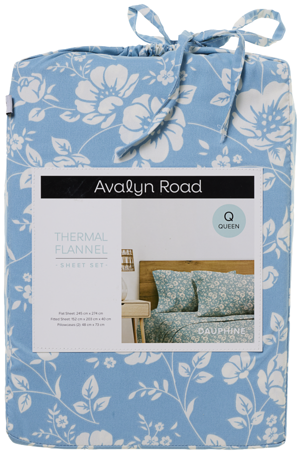 Avalyn Road Thermal Flannel Sheet Set Print QB Assorted