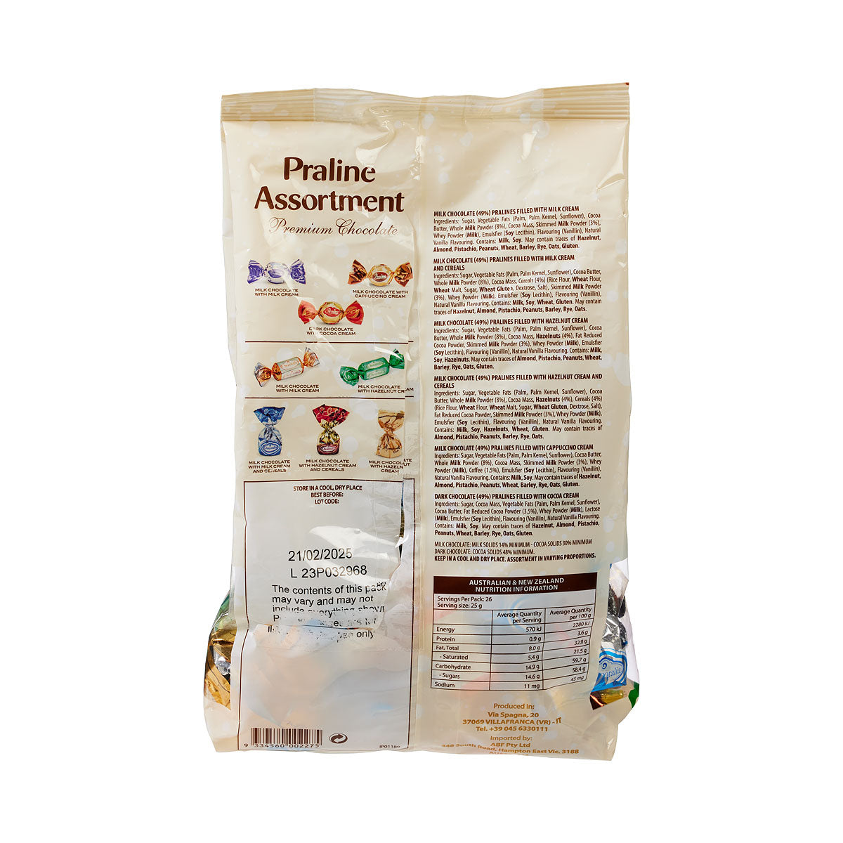 Italian Indulgence Praline Bag 650g