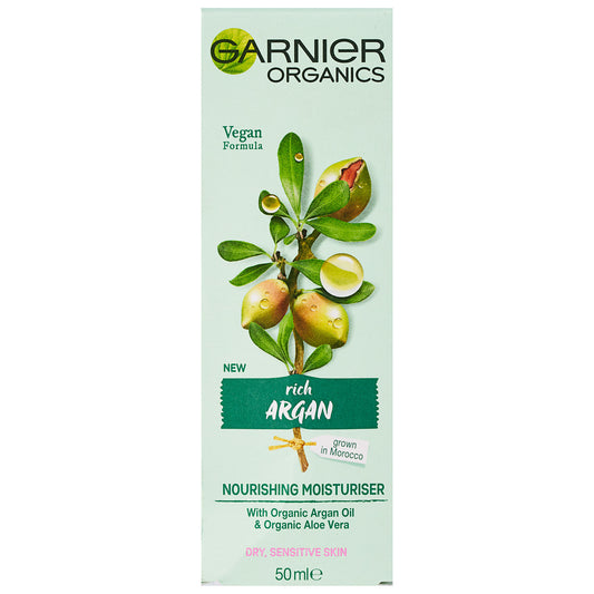 Garnier Organics Nourishing Moisturiser For Dry Sensitive Skin 50mL