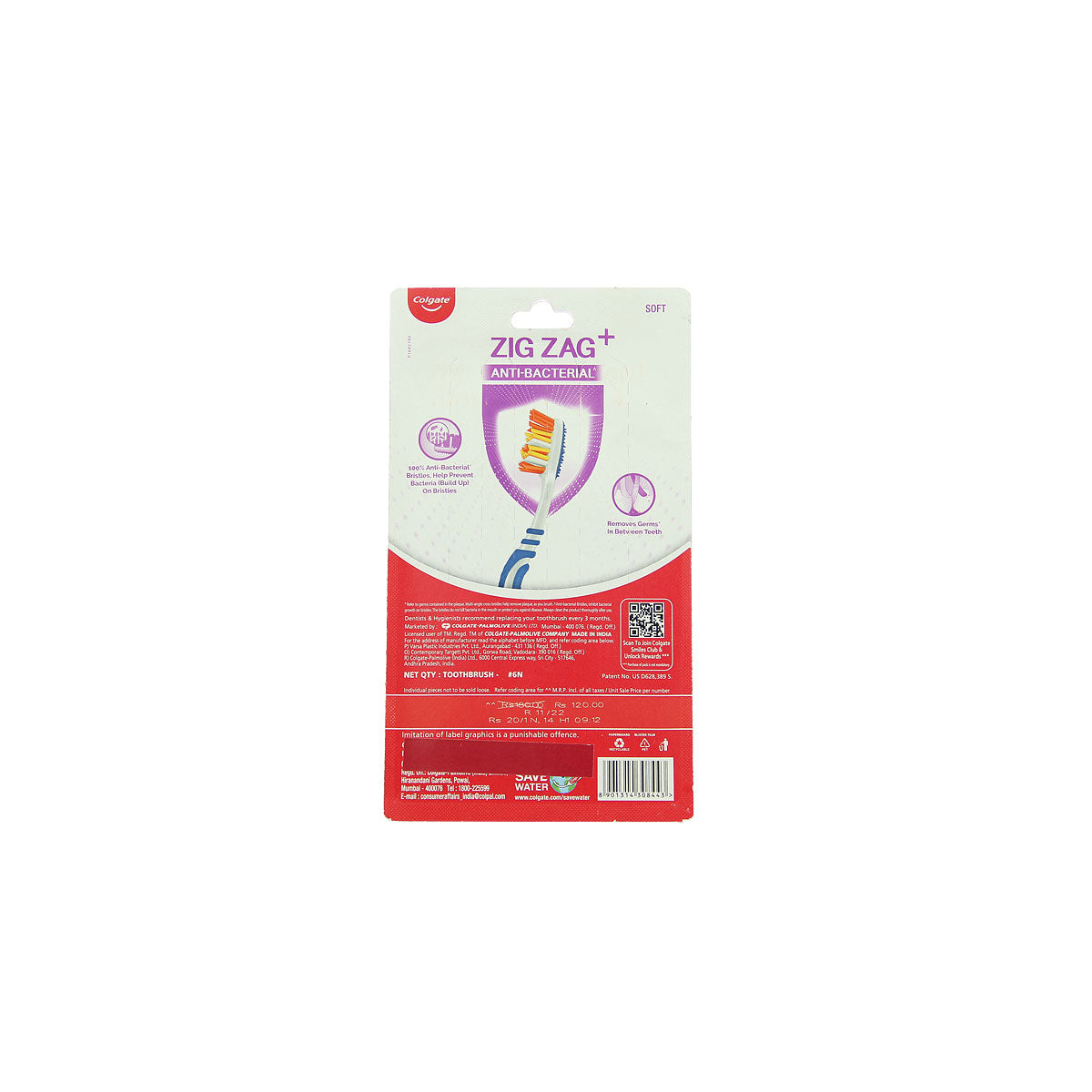Colgate Zig Zag Toothbrush Soft 6pk