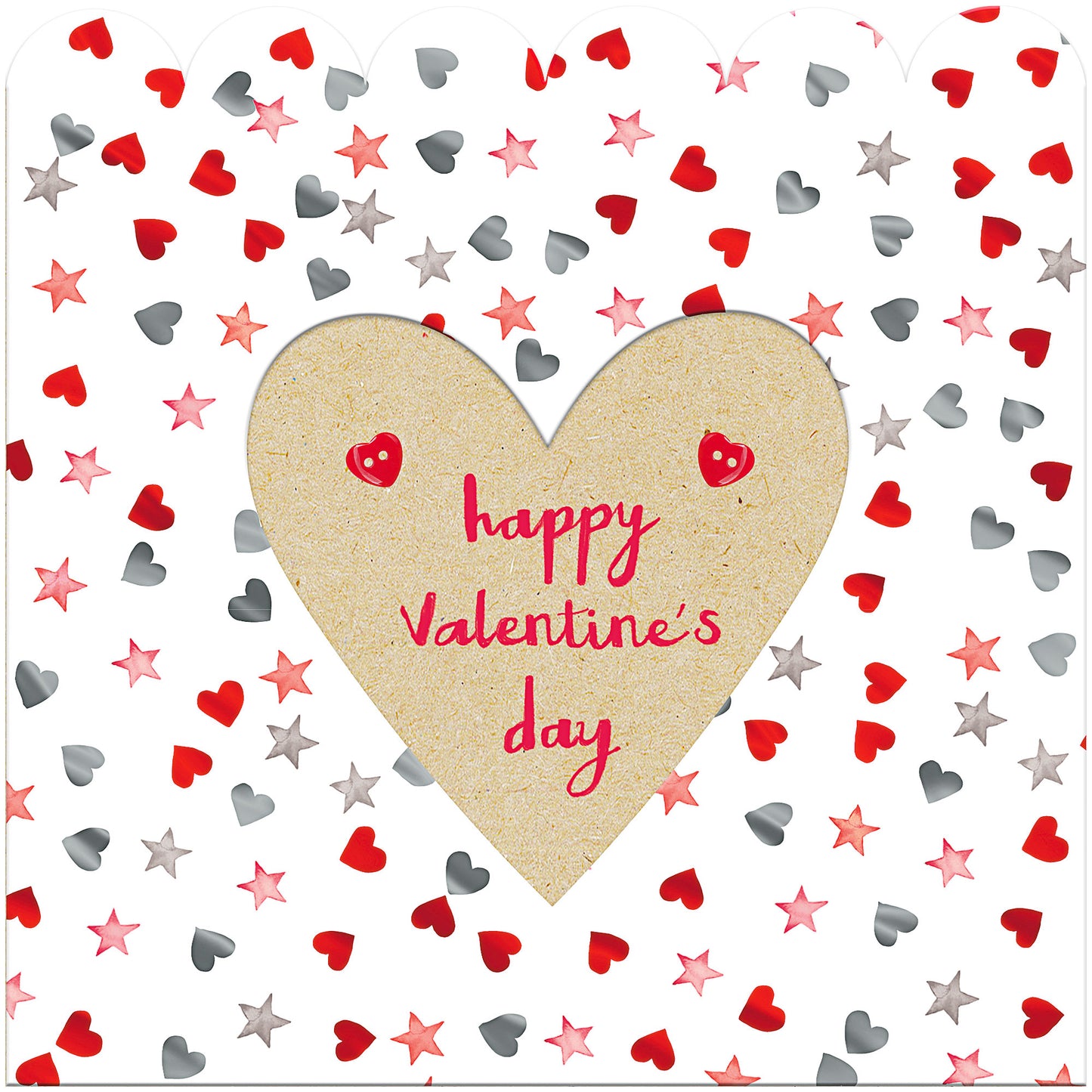 Card VDay Open Heart Confetti