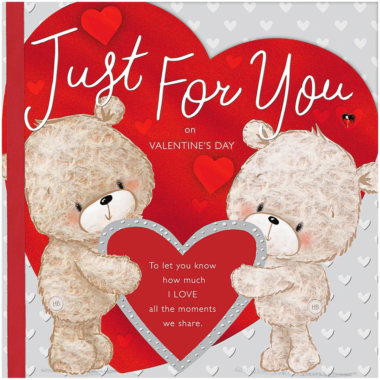Card VDay Open Two Bears Heart