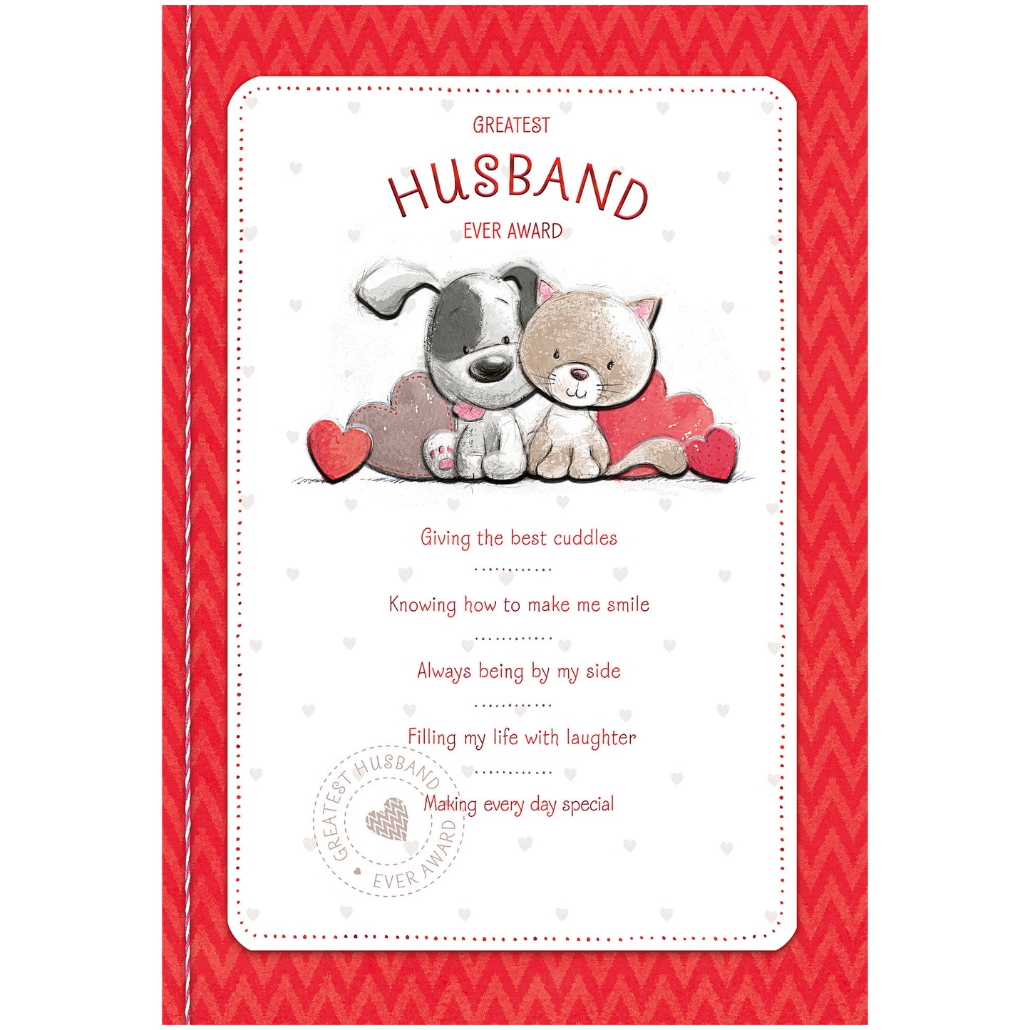 Valentine's Day Card Greatest Husband Ever Card