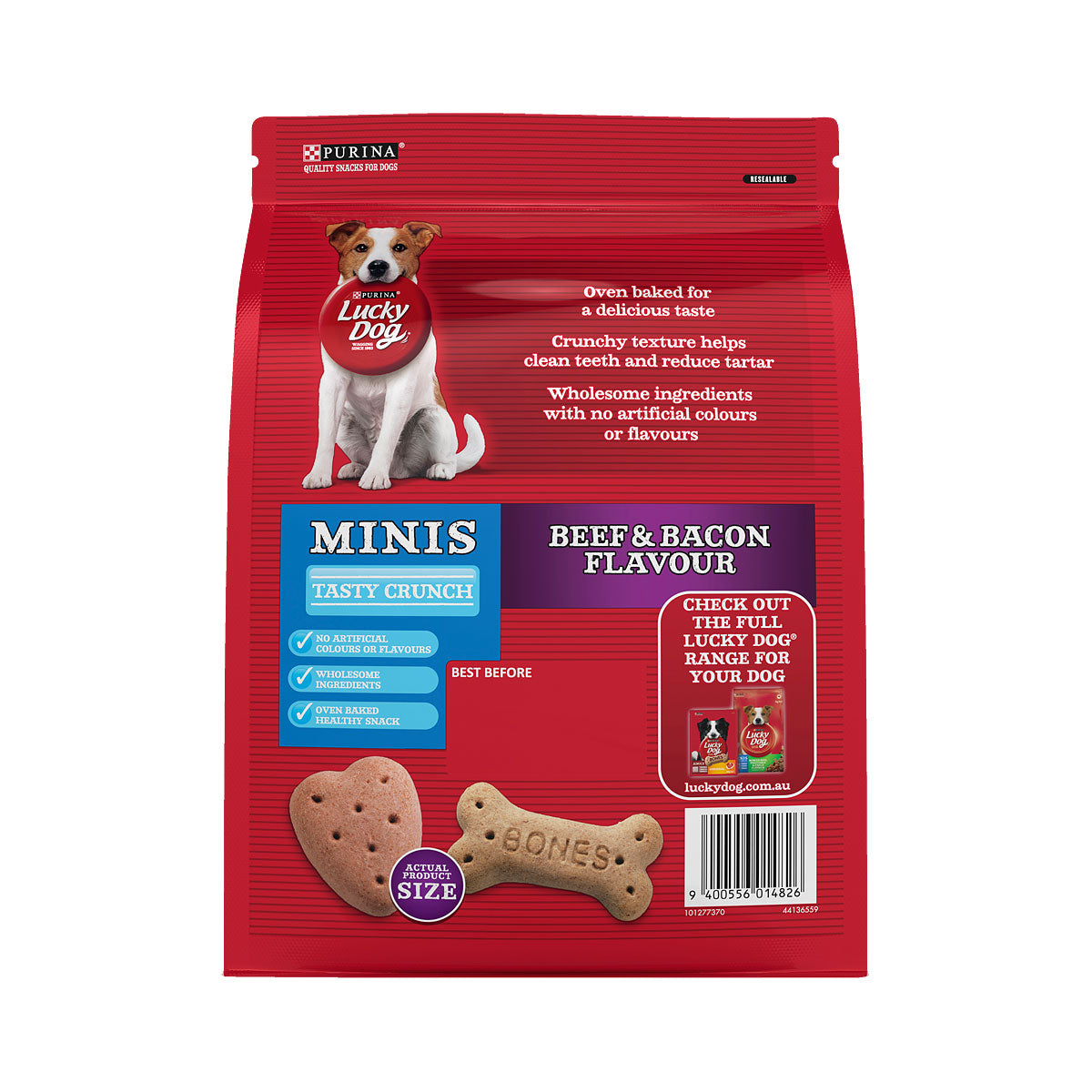 Lucky Dog Minis Beef & Bacon 800g