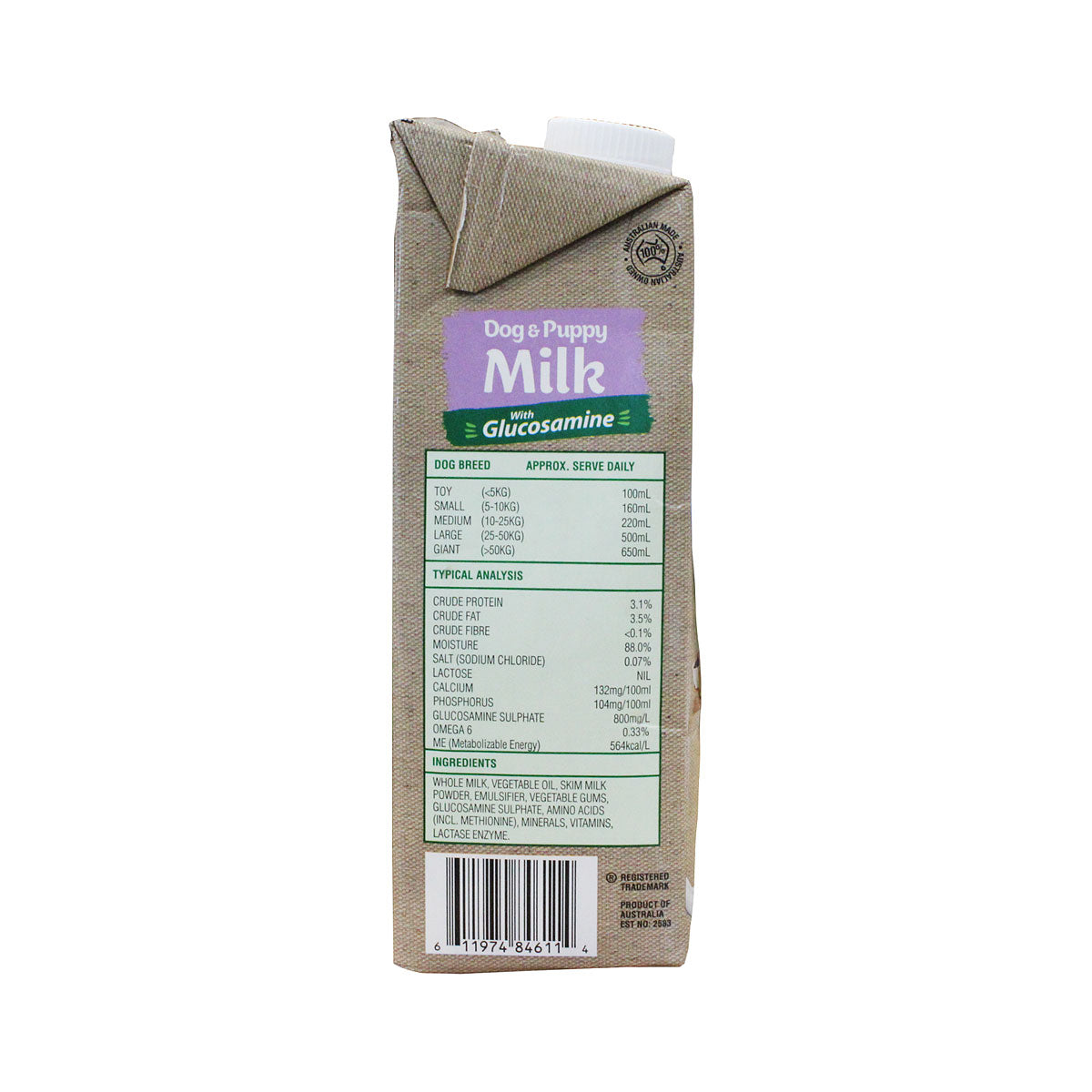 Pets Own Dog & Puppy Milk 1L