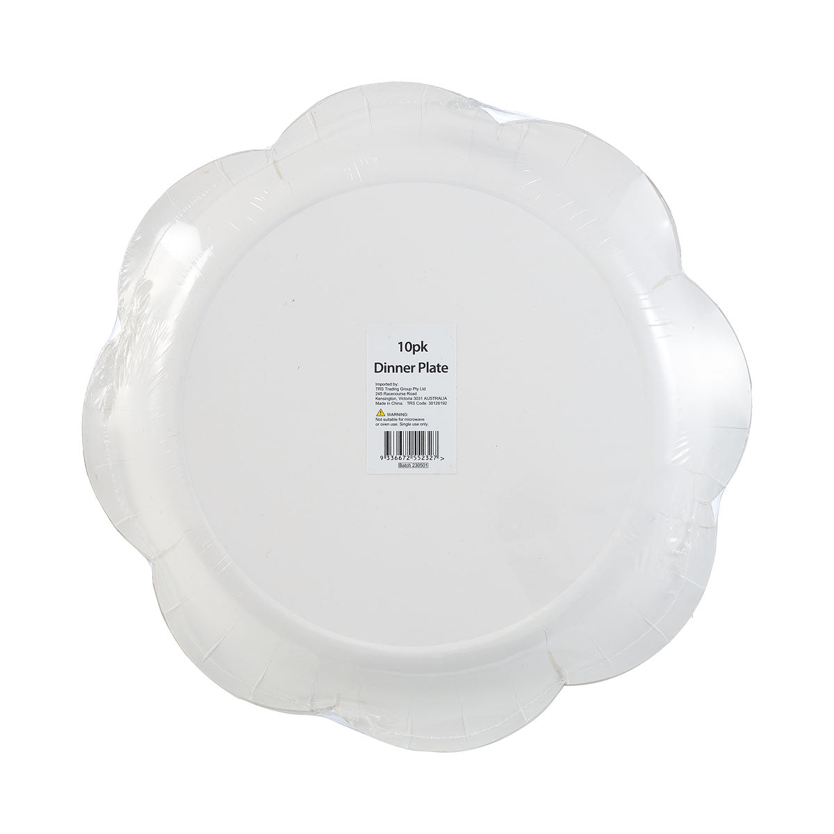 Scalloped Gold Paper Dinner Plate 23cm 10pk