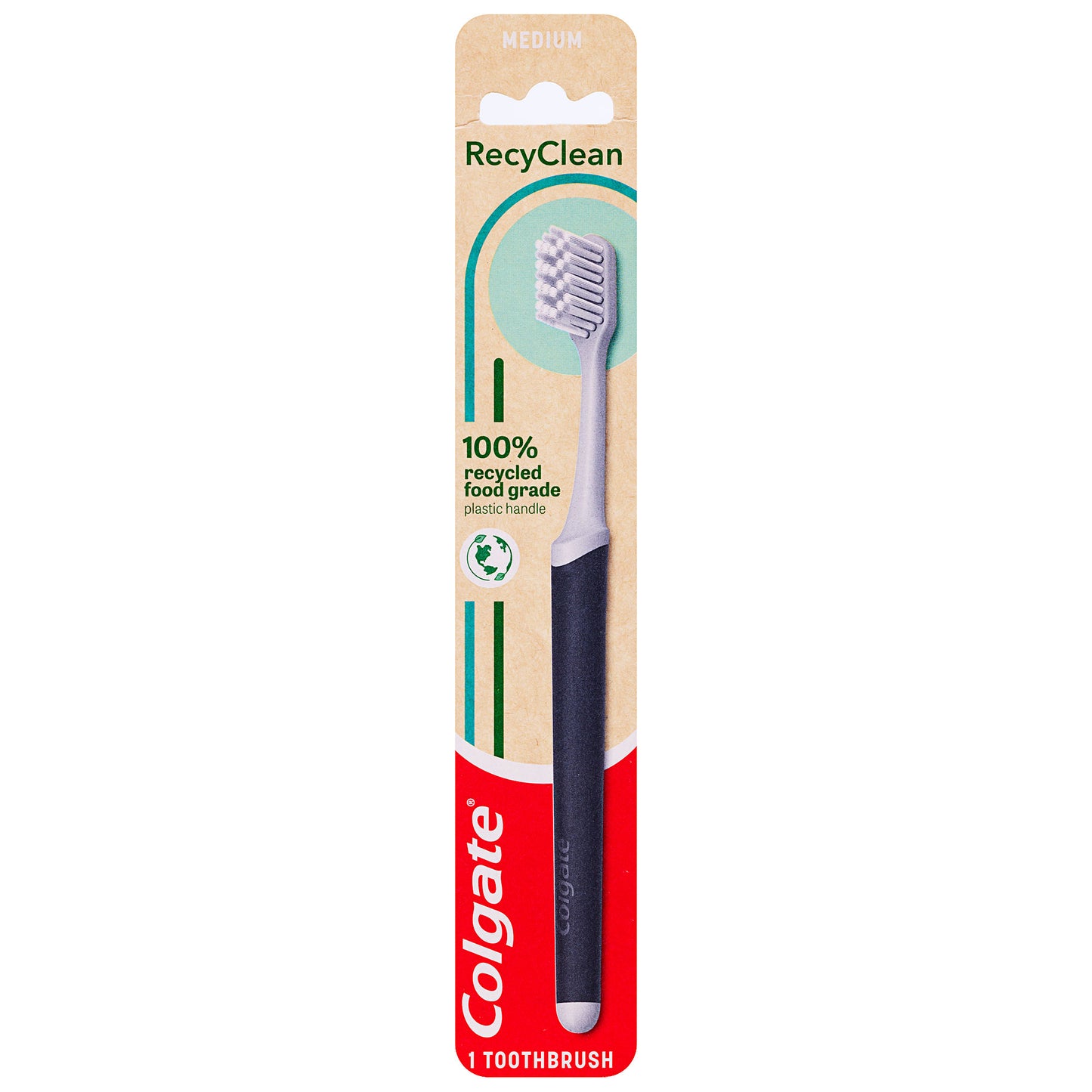 Colgate 100% Recycled Toothbrush Medium