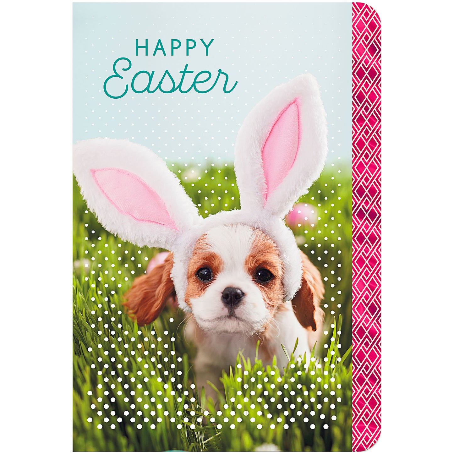 Easter Card Puppy With Bunny Ears