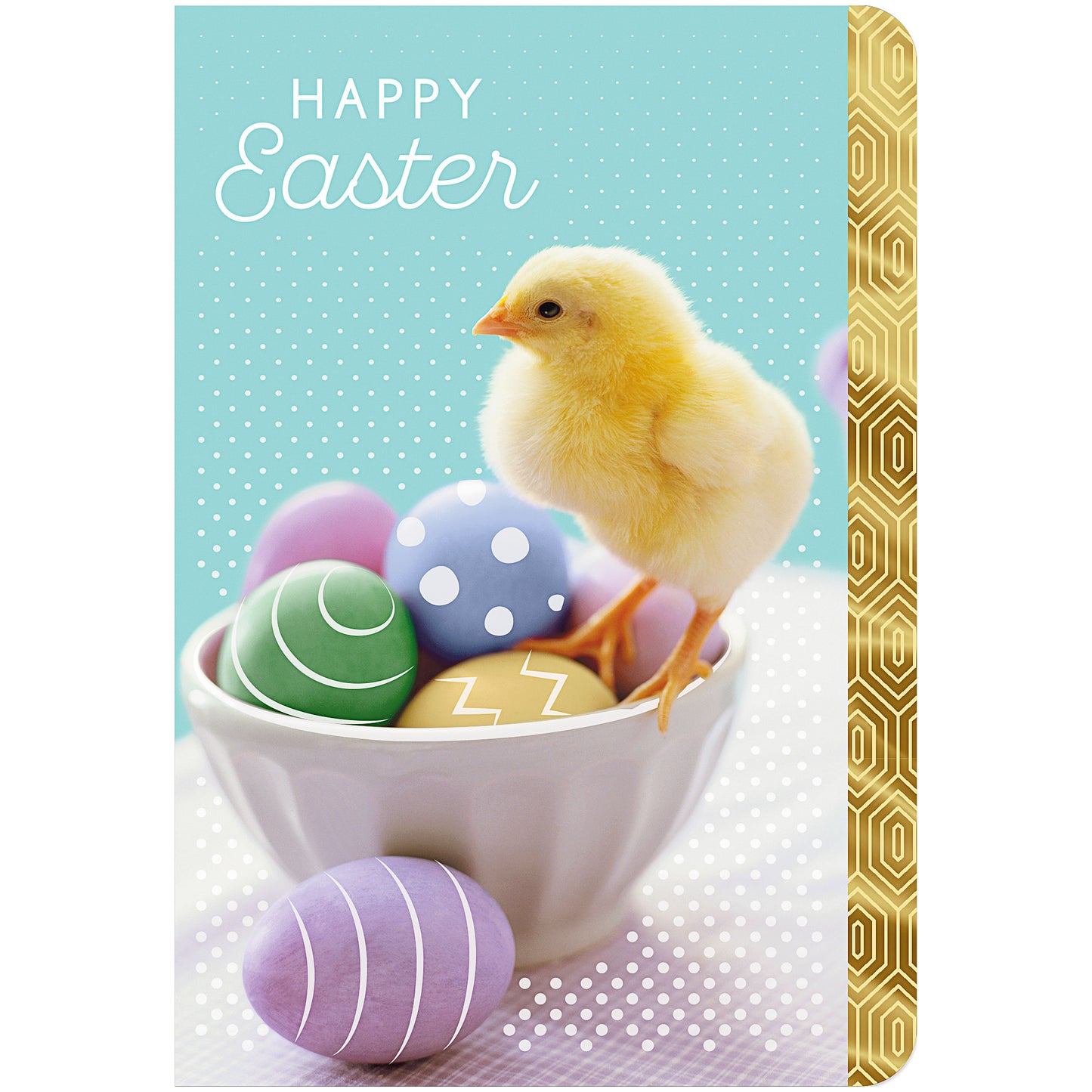 Easter Card Chick In Egg Bowl
