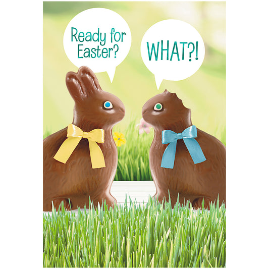 Easter Card Chocolate Bunnies