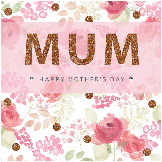 Mother's Day Card Mum On Floral