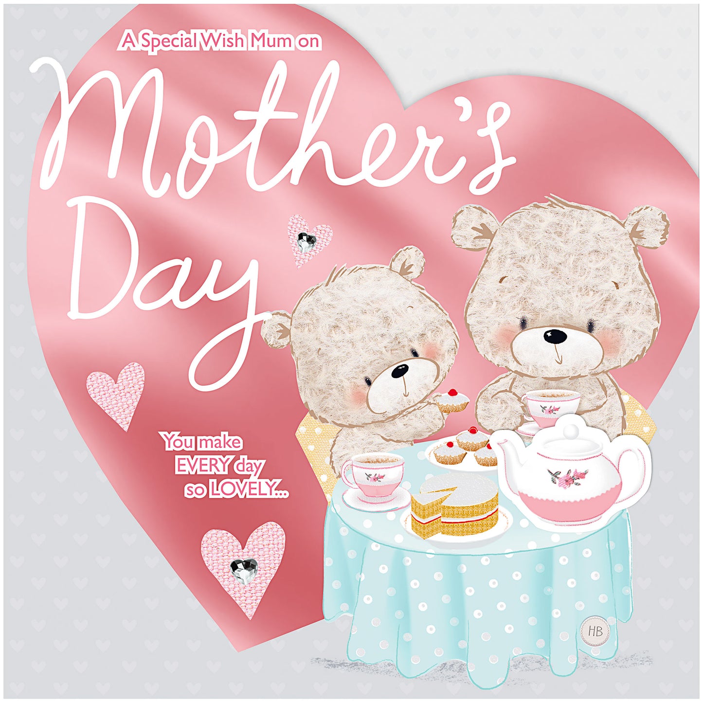 Mother's Day Card Bears Having Tea