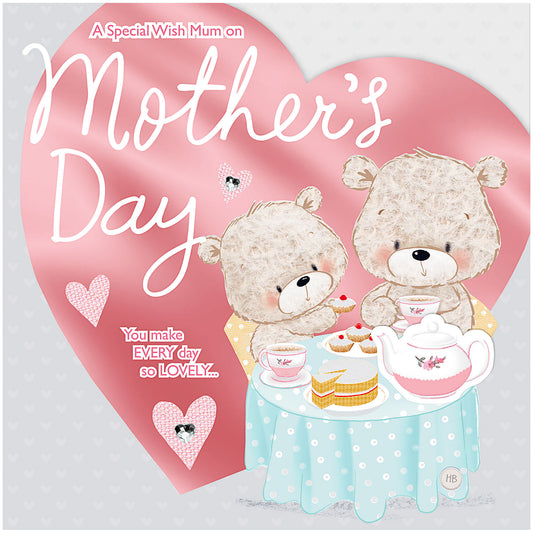 Mother's Day Card Bears Having Tea