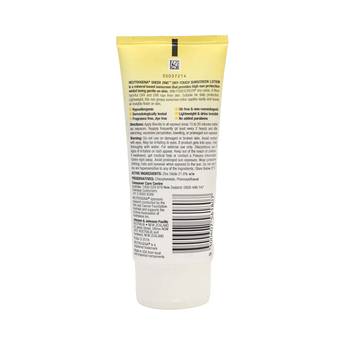 Neutrogena Zinc Dry Touch SPF50 88mL