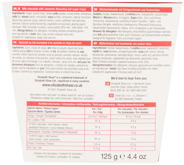 Elizabeth Shaw Milk Salt Cinnamon Stars 125g