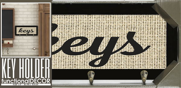 Décor Sign With Key Hooks Assorted